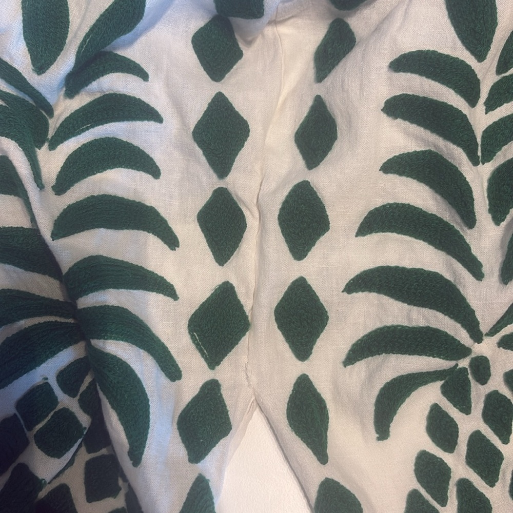 Farm Rio for Anthropologie Sleeveless Leaf Embroidered Patchwork Midi Dress - Picture 14 of 15